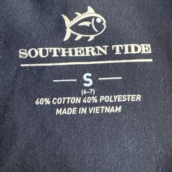 Southern Tide Boys Fair Isle SkipJack Long Sleeve Tee Size Small Blue Christmas - Picture 3 of 3